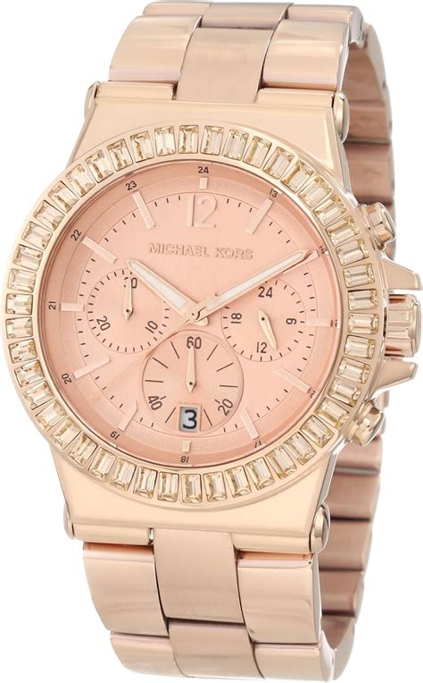 michael kors chronograph rose gold stainless steel ladies watch mk5412|Michael Kors rose gold watch.